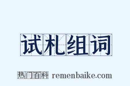 试札组词是什么意思的图片